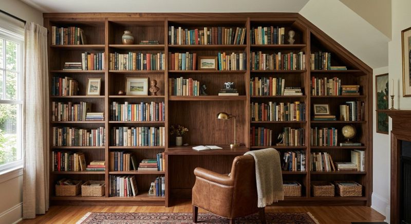 Custom Bookcase Installation in Durham, NC