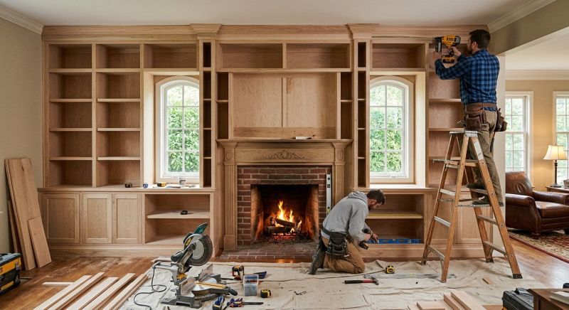 Built In Bookshelves Installation in Woodbridge, VA