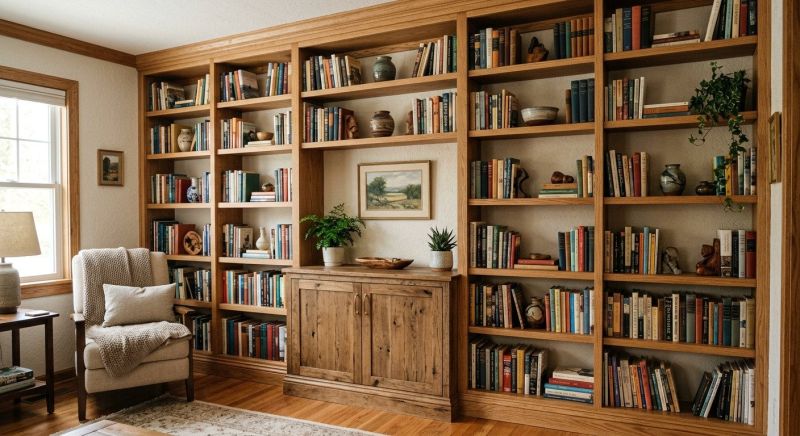 Custom Bookshelves Installation in Raleigh, NC